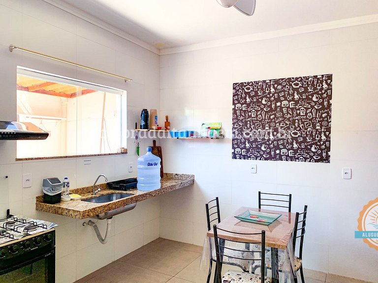 2 suítes c/ Ar, Piscina, Churrasqueira, 400mt Mar