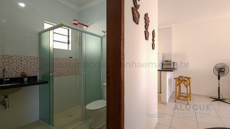 Piscina privativa, churrasqueira, 2 quartos